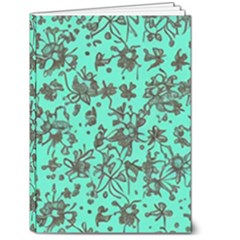 Mid Century Retro Floral 1970s 1960s Pattern 102 5  X 7  Hardcover Notebook by violetheavensky