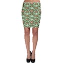 Retro 1880s Flowers Pattern 5 Bodycon Skirt View1