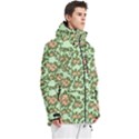 Retro 1880s Flowers Pattern 5 Men s Multi Pockets Zip Ski and Snowboard Waterproof Breathable Jacket View3