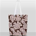 Mid Century Retro Floral 1970s 1960s Pattern 106 Full Print Rope Handle Tote (Small) View2