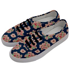 Retro 1880s Flowers Pattern 7 Men s Classic Low Top Sneakers by violetheavensky