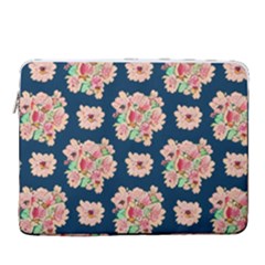 Retro 1880s Flowers Pattern 7 15  Vertical Laptop Sleeve Case With Pocket by violetheavensky