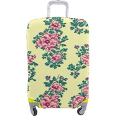 Retro 1880s Flowers Pattern 8 Luggage Cover (large) by violetheavensky