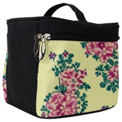 Retro 1880s Flowers Pattern 8 Make Up Travel Bag (big) by violetheavensky