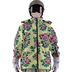 Retro 1880s Flowers Pattern 8 Women s Zip Ski And Snowboard Waterproof Breathable Jacket by violetheavensky