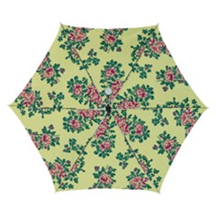 Retro 1880s Flowers Pattern 8 Automatic Folding Umbrella With Case (small) by violetheavensky