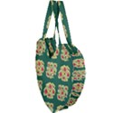 Retro 1880s Flowers Pattern 6 Giant Heart Shaped Tote View3