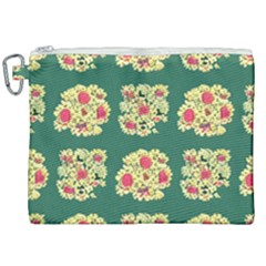 Retro 1880s Flowers Pattern 6 Canvas Cosmetic Bag (xxl) by violetheavensky