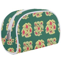 Retro 1880s Flowers Pattern 6 Make Up Case (large) by violetheavensky