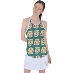 Retro 1880s Flowers Pattern 6 Racer Back Mesh Tank Top by violetheavensky