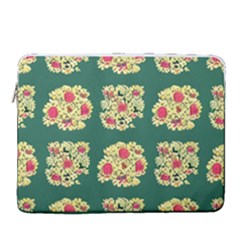 Retro 1880s Flowers Pattern 6 15  Vertical Laptop Sleeve Case With Pocket by violetheavensky