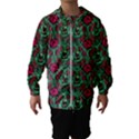 Retro 1880s Flowers Pattern 3 Kids  Hooded Windbreaker View1