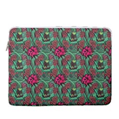 Retro 1880s Flowers Pattern 3 15  Vertical Laptop Sleeve Case With Pocket by violetheavensky