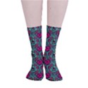 Retro 1880s Flowers Pattern 3 Smooth Crew Length Tube Socks View1