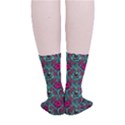 Retro 1880s Flowers Pattern 3 Smooth Crew Length Tube Socks View4