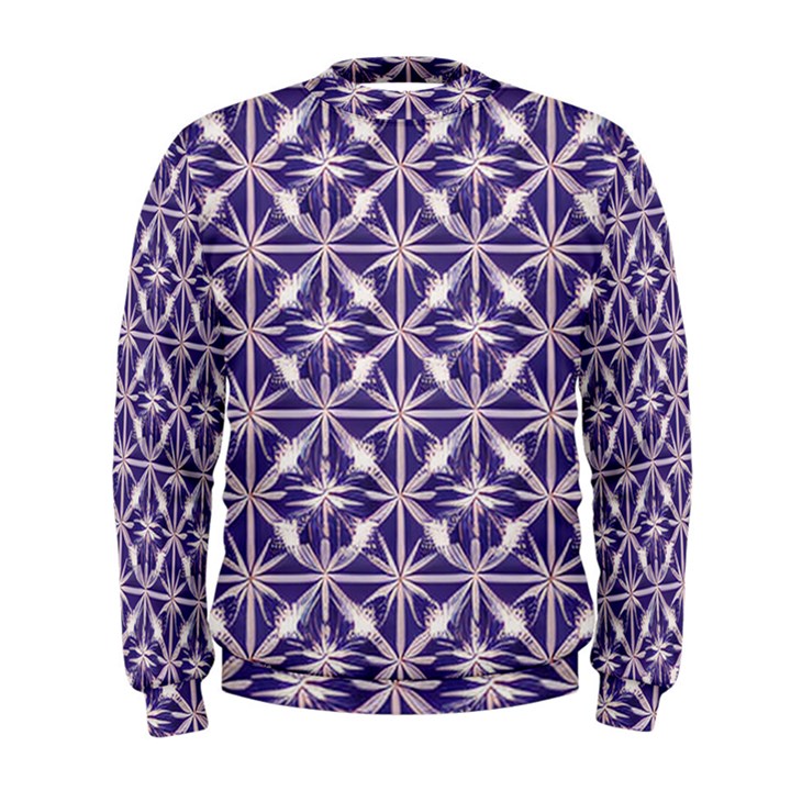 Royal Fractal Pattern 4 Men s Sweatshirt