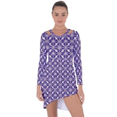 Royal Fractal Pattern 4 Asymmetric Cut-out Shift Dress by violetheavensky