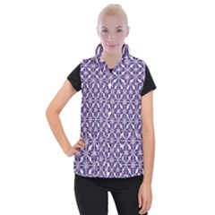 Royal Fractal Pattern 4 Women s Button Up Vest by violetheavensky