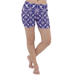 Royal Fractal Pattern 4 Lightweight Velour Yoga Shorts by violetheavensky