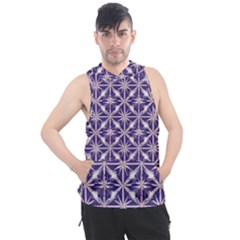 Royal Fractal Pattern 4 Men s Sleeveless Hoodie by violetheavensky