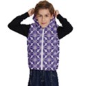 Royal Fractal Pattern 4 Kids  Stylish Hooded Puffer Vest View1