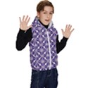 Royal Fractal Pattern 4 Kids  Stylish Hooded Puffer Vest View3