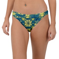 Royal Fractal Pattern 2 Band Bikini Bottoms by violetheavensky