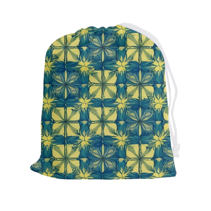 Royal Fractal Pattern 2 Drawstring Pouch (2XL)