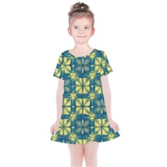 Royal Fractal Pattern 2 Kids  Simple Cotton Dress by violetheavensky