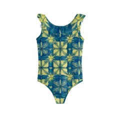 Royal Fractal Pattern 2 Kids  Frill Swimsuit by violetheavensky