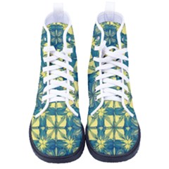 Royal Fractal Pattern 2 Women s High-top Canvas Sneakers by violetheavensky