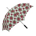 Retro 1880s Flowers Pattern 2 Straight Umbrellas View2