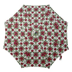 Retro 1880s Flowers Pattern 2 Hook Handle Umbrellas (small) by violetheavensky