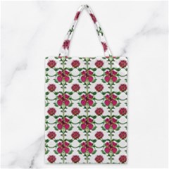 Retro 1880s Flowers Pattern 2 Classic Tote Bag by violetheavensky