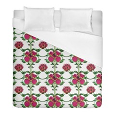 Retro 1880s Flowers Pattern 2 Duvet Cover (full/ Double Size) by violetheavensky