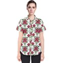 Retro 1880s Flowers Pattern 2 Women s Short Sleeve Shirt View1