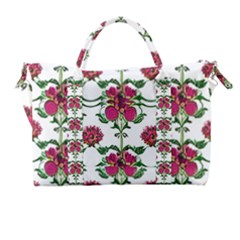 Retro 1880s Flowers Pattern 2 Carry-on Travel Shoulder Bag by violetheavensky