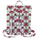 Retro 1880s Flowers Pattern 2 Flap Top Backpack View3