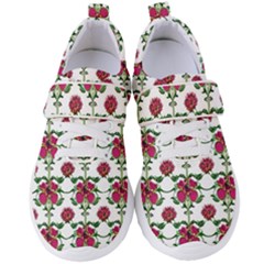 Retro 1880s Flowers Pattern 2 Women s Velcro Strap Shoes by violetheavensky