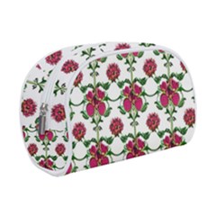 Retro 1880s Flowers Pattern 2 Make Up Case (small) by violetheavensky