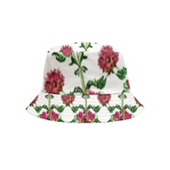 Retro 1880s Flowers Pattern 2 Inside Out Bucket Hat (kids) by violetheavensky