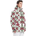 Retro 1880s Flowers Pattern 2 Men s Multi Pockets Zip Ski and Snowboard Waterproof Breathable Jacket View3