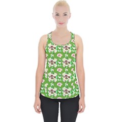 Retro 1880s Flowers Pattern 4 Piece Up Tank Top by violetheavensky