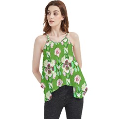 Retro 1880s Flowers Pattern 4 Flowy Camisole Tank Top by violetheavensky