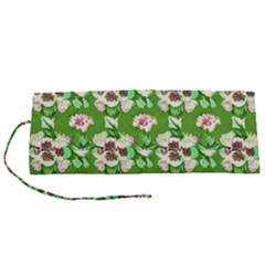 Retro 1880s Flowers Pattern 4 Roll Up Canvas Pencil Holder (s) by violetheavensky