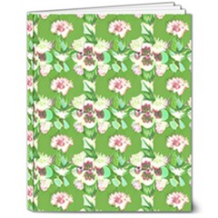 Retro 1880s Flowers Pattern 4 8  X 10  Hardcover Notebook by violetheavensky