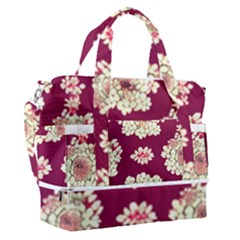 Retro 1880s Flowers Pattern Sports Shoulder Bag With Shoes Compartment by violetheavensky