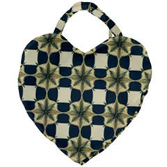 Royal Fractal Pattern Giant Heart Shaped Tote by violetheavensky