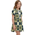 Royal Fractal Pattern Kids  Sweet Collar Dress View2