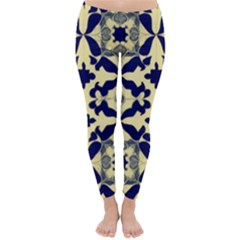 Royal Fractal Pattern 3 Classic Winter Leggings by violetheavensky